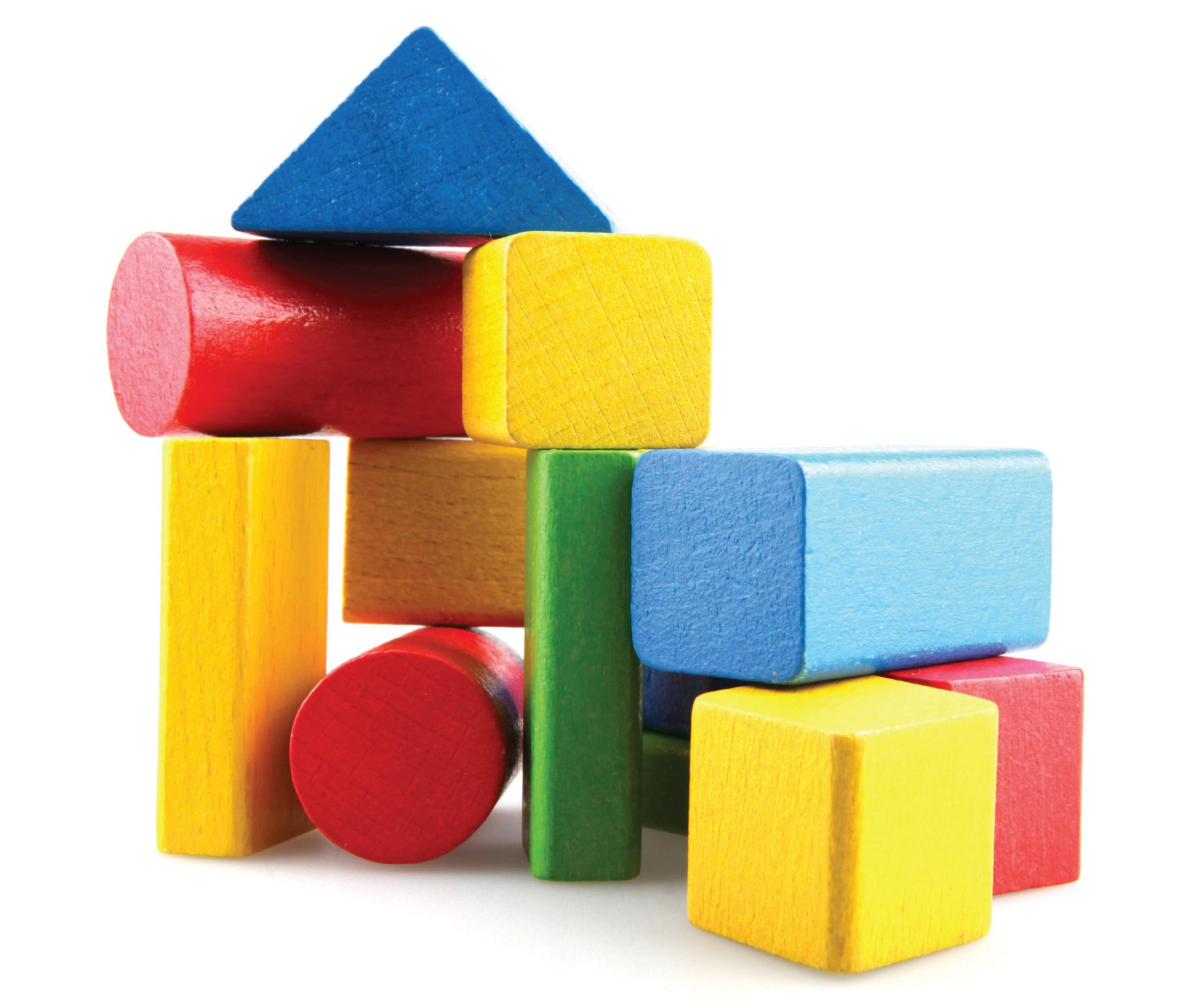kid playing with blocks
